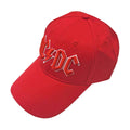 Red - Side - AC-DC Unisex Adult Logo Baseball Cap