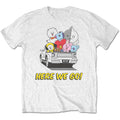 White - Front - BT21 Unisex Adult Here We Go Cotton T-Shirt