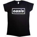 Black - Front - Oasis Womens-Ladies Decca Logo T-Shirt