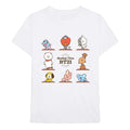 White - Front - BT21 Unisex Adult Resting Time Cotton T-Shirt