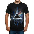 Black - Front - Pink Floyd Unisex Adult Dark Side Of The Moon Paint Splatter T-Shirt