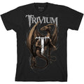 Black - Front - Trivium Unisex Adult Dragon Cotton T-Shirt