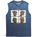 Denim Blue - Front - Gorillaz Unisex Adult Demon Days Cotton Tank Top