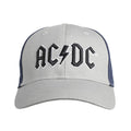 Grey-Navy Blue - Lifestyle - AC-DC Unisex Adult Two Tone Logo Baseball Cap