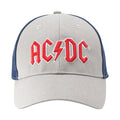 Grey-Navy Blue-Red - Back - AC-DC Unisex Adult Two Tone Logo Baseball Cap