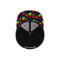 Black - Side - Kiss Unisex Adult Neon Faces Snapback Cap