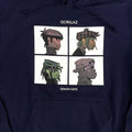 Navy Blue - Back - Gorillaz Unisex Adult Demon Days Hoodie