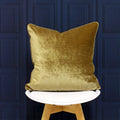 Gold - Side - Riva Home Luxe Velvet Cushion Cover