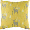 Ochre Yellow - Front - Evans Lichfield Hulder Deer Cushion Cover