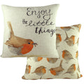 Brown-Orange-Off White - Back - Evans Lichfield Robin Cushion Cover