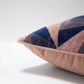 Blush-Navy - Pack Shot - Paoletti Leveque Jacquard Velvet Cushion Cover