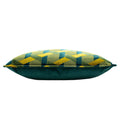 Teal-Gold - Lifestyle - Riva Paoletti Delano Jacquard Velvet Cushion Cover