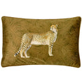 Gold - Front - Paoletti Cheetah Forest Cushion Cover