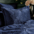 Navy - Front - Paoletti Palmeria Contemporary Oxford Pillowcase