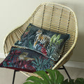 Green - Back - Evans Lichfield Zinara Tiger Cushion Cover