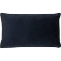 Midnight - Front - Evans Lichfield Sunningdale Velvet Rectangular Cushion Cover