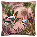 Pink-Green - Front - Paoletti Platalea Botanical Cushion Cover