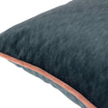 Slate-Blush - Side - Paoletti Torto Velvet Rectangular Cushion Cover