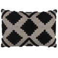 Black - Front - Furn Lamar Diamond Cushion Cover