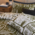 Moss - Side - Furn Frida Reversible Abstract Duvet Cover Set