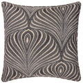 Black - Front - Paoletti Gatsby Piping Detail Jacquard Cushion Cover