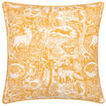 Ochre - Front - Furn Winter Woods Chenille Animals Cushion Cover