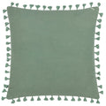 Rust - Back - Paoletti Salisa Cotton Velvet Floral Cushion Cover