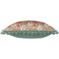 Rust - Side - Paoletti Salisa Cotton Velvet Floral Cushion Cover