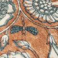 Rust - Lifestyle - Paoletti Salisa Cotton Velvet Floral Cushion Cover