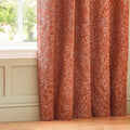 Brick - Side - Wylder Nature Grantley Jacquard Pencil Pleat Curtains