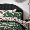 Green - Back - Furn Avalon Geometric Duvet Cover Set