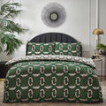 Green - Front - Furn Avalon Geometric Duvet Cover Set