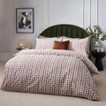 Chestnut Red - Lifestyle - Hoem Avery Cotton Blend Abstract Duvet Cover Set