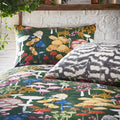 Forest Green - Back - Furn Amanita Abstract Mushrooms Duvet Cover Set