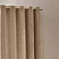 Natural - Back - Yard Chenille Velvet Eyelet Curtains