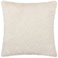 Ecru - Front - Paoletti Sonnet Faux Fur Cut Cushion Cover