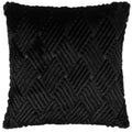 Jet Black - Front - Paoletti Sonnet Faux Fur Cut Cushion Cover