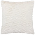 White - Front - Paoletti Sonnet Faux Fur Cut Cushion Cover