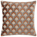 Ginger-Grey - Front - Paoletti Ledbury Jacquard Cushion Cover