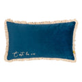 Navy - Front - Furn Cest La Vie Embroidered Cushion Cover