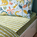 Green-Blue - Front - Little Furn Little Dinos Scandi Fitted Sheet