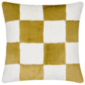 Olive - Front - Heya Home Cozee Faux Fur Checked Cushion Cover