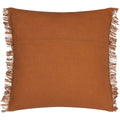 Ginger-Natural - Back - Yard Beni Fringed Checked Cushion Cover