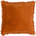 Rust - Front - Yard Jaye Velvet Fringe Cushion Cover