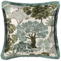 Green - Front - Wylder Nature Woodlands Jacquard Floral Cushion Cover