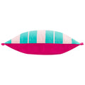 Aqua-Pink - Side - Furn Love Yourself Velvet Stripe Cushion Cover