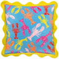 Aqua-Green - Front - Furn Scalloped Crustaceans Cushion Cover