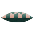 Pink-Green - Side - Furn Kalho Jacquard Velvet Cushion Cover