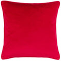 Multicoloured - Back - Furn Ditsy Festive Piped Velvet Reindeer Cushion Cover