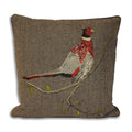 Brown - Front - Riva Home Hunter Herringbone Pheasant Cushion Cover